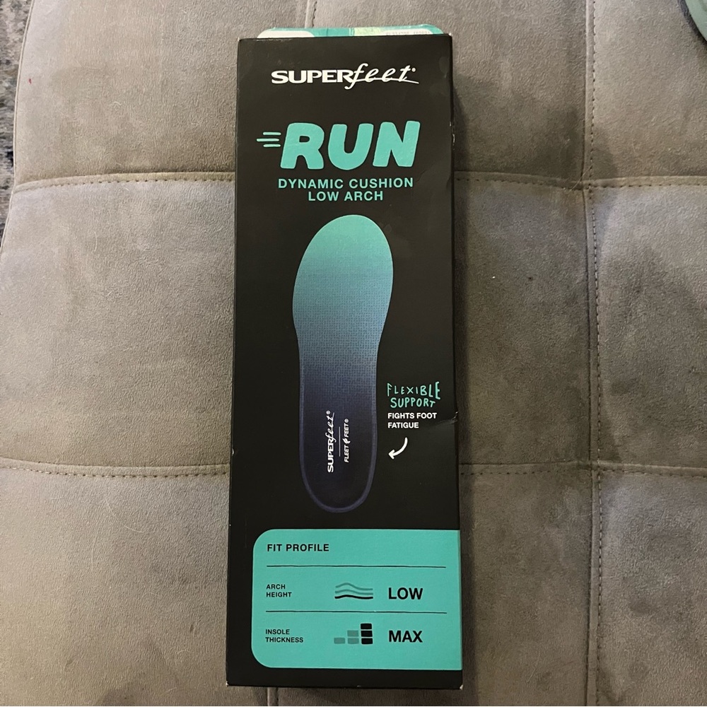 Superfeet RUN Dynamic Cushion Insoles - Blue and Black